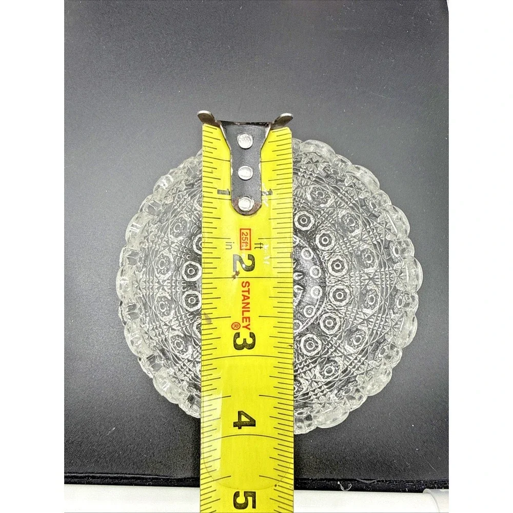 Vintage Pressed and Cut Glass Collection 10 Piece Set Bowls Decanter Basket